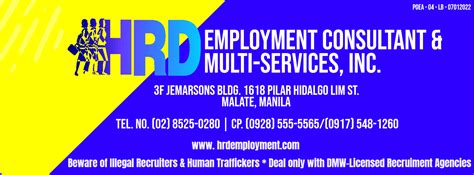 hrd employment consultant and multi-services, inc.|HRD Employment Consultants & Multi.